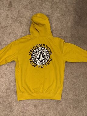 Volcom Stone Yellow Graphic Hoodie - 'True To This'
